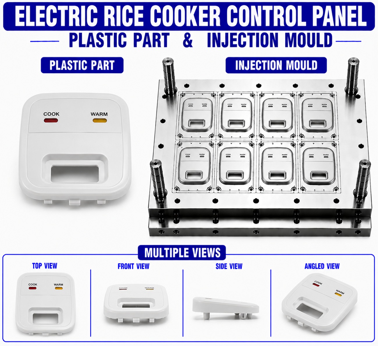Electric Rice Cooker Plastic Control Panel Mould and Moulding Service